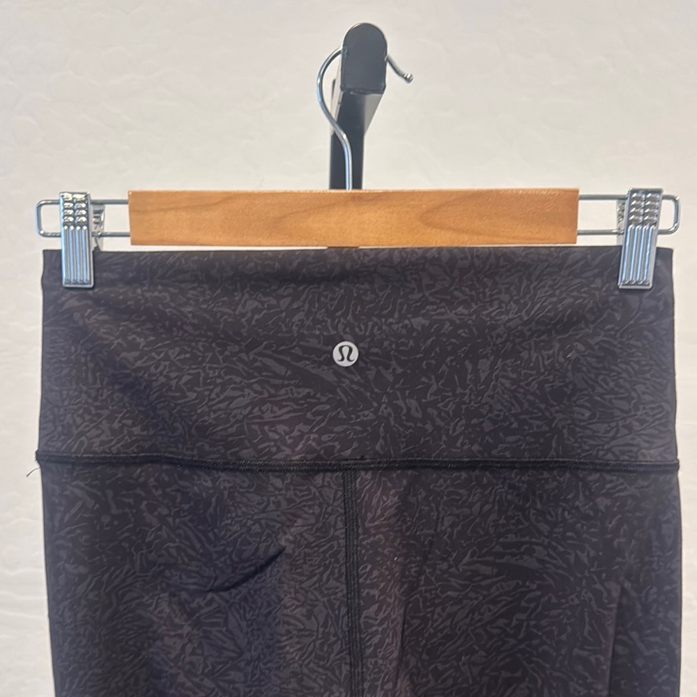 lululemon athletica Black Patterned Leggings